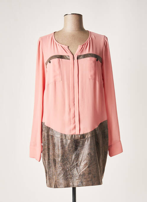 Rochie scurtă roz LAUREN VIDAL femeie