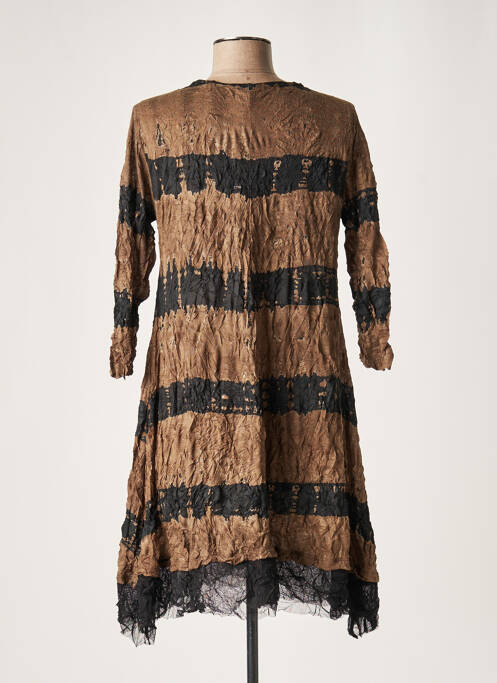 Rochie midi maro LAUREN VIDAL femeie