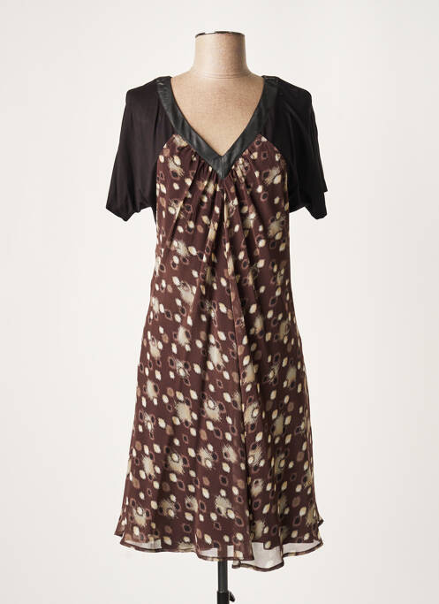 Rochie midi maro LAUREN VIDAL femeie