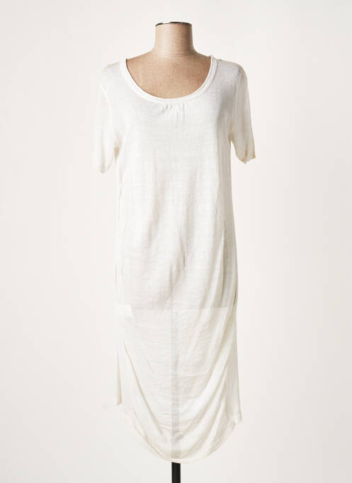 Rochie midi bej LAUREN VIDAL femeie