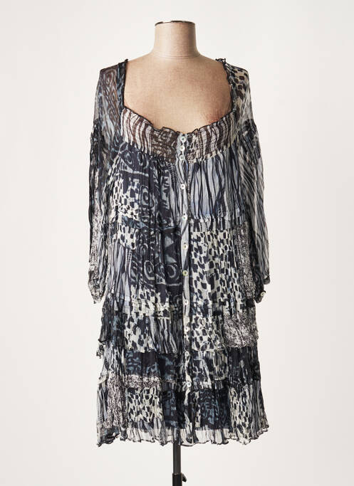 Rochie scurtă albastru LAUREN VIDAL femeie