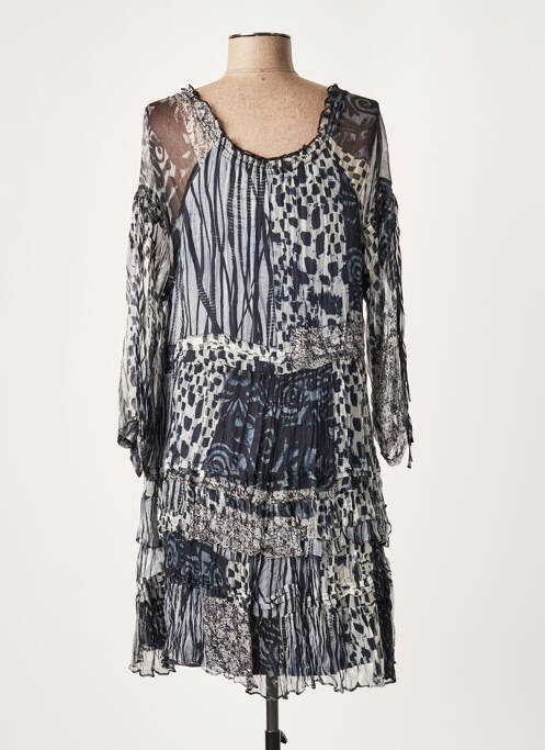 Rochie scurtă albastru LAUREN VIDAL femeie