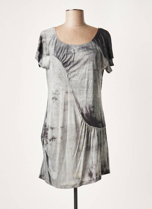 Tunică mâneci scurte gri LAUREN VIDAL femeie