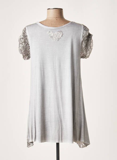 Tunică mâneci scurte gri LAUREN VIDAL femeie