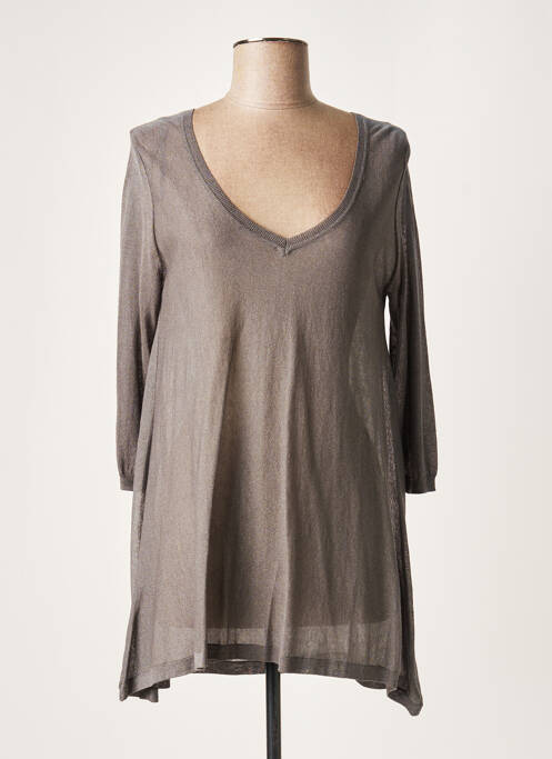 Pulover tunică gri LAUREN VIDAL femeie