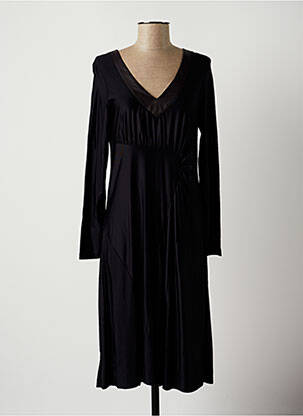 Rochie midi mâneci lungi mâneci lungi negru LAUREN VIDAL femeie