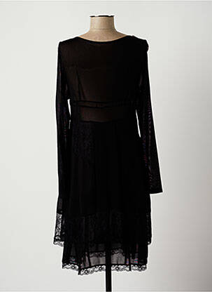 Rochie midi croială fluidă mâneci lungi negru LAUREN VIDAL femeie