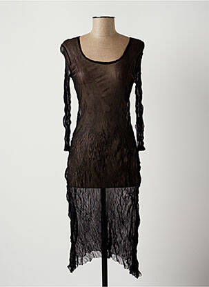 Rochie midi mâneci 3/4 mâneci 3/4 negru LAUREN VIDAL femeie
