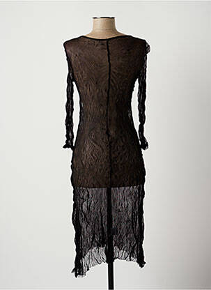 Rochie midi mâneci 3/4 mâneci 3/4 negru LAUREN VIDAL femeie