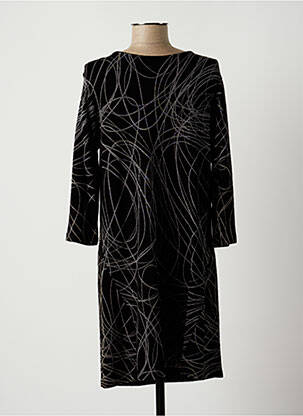 Rochie midi mâneci 3/4 mâneci 3/4 negru LAUREN VIDAL femeie