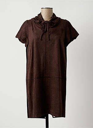 Rochie scurtă maro LAUREN VIDAL femeie