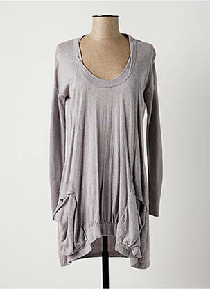 Pulover tunică gri LAUREN VIDAL femeie