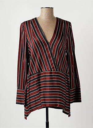 Tunică mâneci lungi maro LAUREN VIDAL femeie