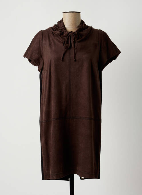 Rochie scurtă maro LAUREN VIDAL femeie