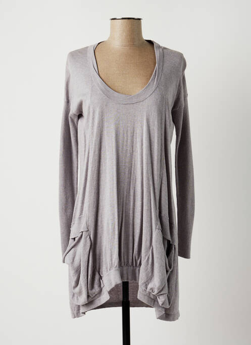 Pulover tunică gri LAUREN VIDAL femeie