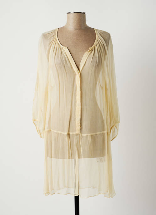 Tunică mâneci lungi bej LAUREN VIDAL femeie