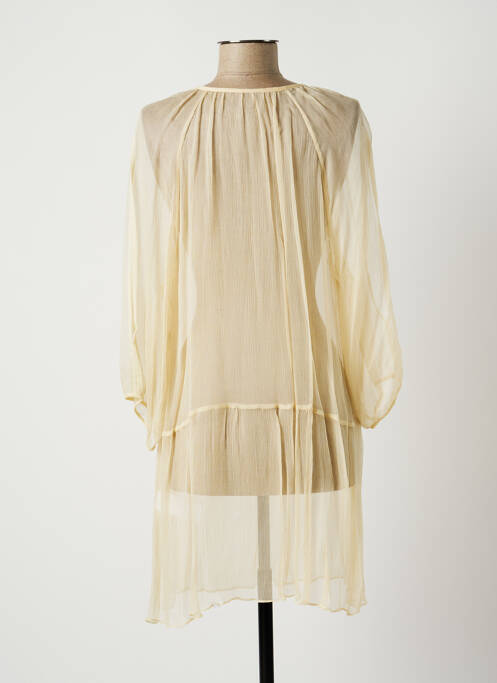 Tunică mâneci lungi bej LAUREN VIDAL femeie