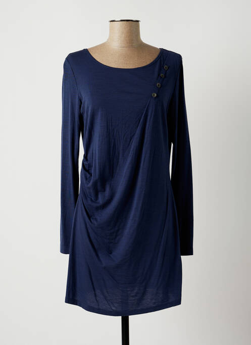 Rochie scurtă albastru LAUREN VIDAL femeie