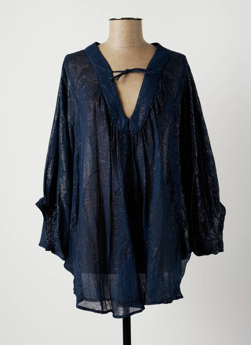 Tunică mâneci lungi albastru LAUREN VIDAL femeie