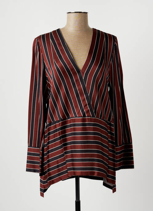 Tunică mâneci lungi maro LAUREN VIDAL femeie