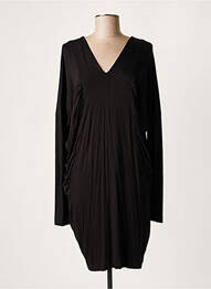 Rochie midi mâneci lungi mâneci lungi negru LAUREN VIDAL femeie