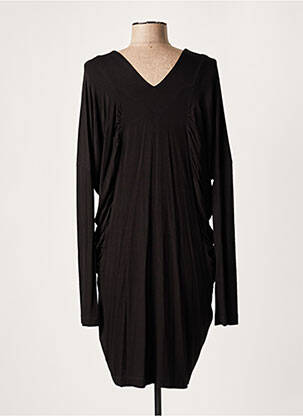 Rochie midi mâneci lungi mâneci lungi negru LAUREN VIDAL femeie