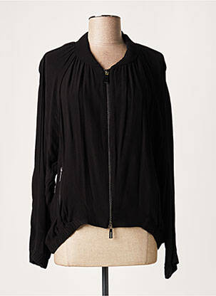 Jachete casual guler rotund negru LAUREN VIDAL femeie