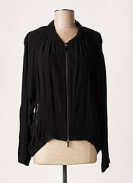 Jachete casual guler rotund negru LAUREN VIDAL femeie