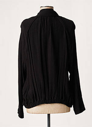 Jachete casual guler rotund negru LAUREN VIDAL femeie