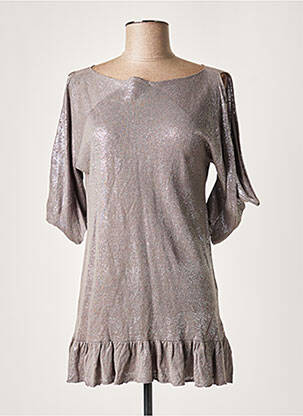 Tunică mâneci lungi gri LAUREN VIDAL femeie