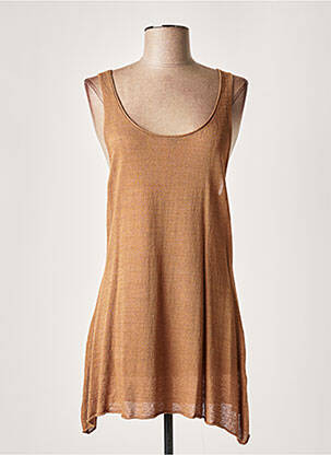 Pulover tunică maro LAUREN VIDAL femeie