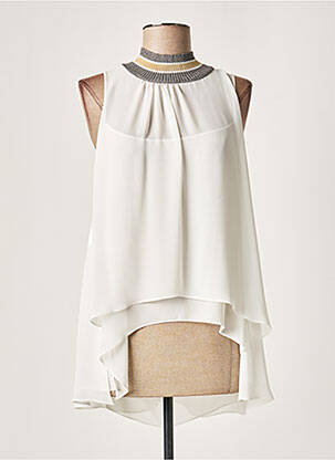 Tunică fără mâneci alb LAUREN VIDAL femeie