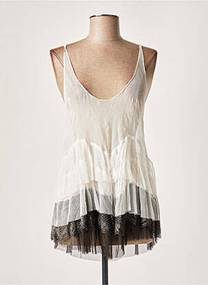 Tunică fără mâneci alb LAUREN VIDAL femeie