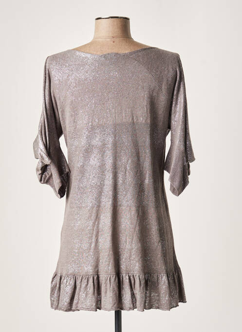 Tunică mâneci lungi gri LAUREN VIDAL femeie