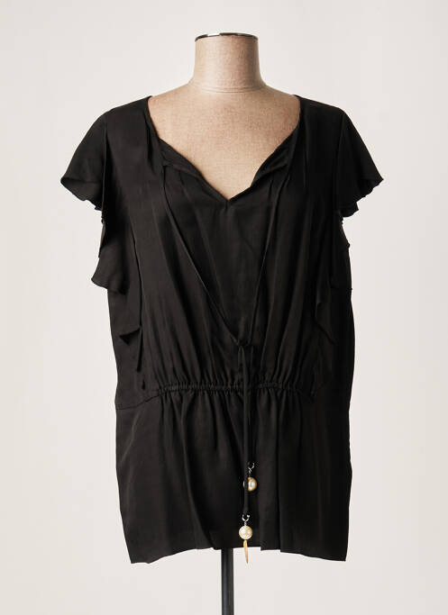 Tunică mâneci scurte negru LAUREN VIDAL femeie