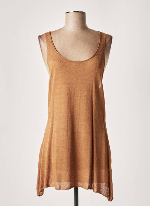 Pulover tunică maro LAUREN VIDAL femeie