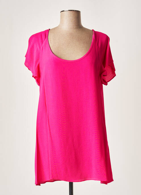 Tunică mâneci scurte roz LAUREN VIDAL femeie