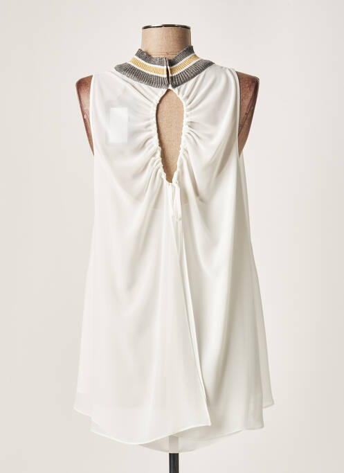 Tunică fără mâneci alb LAUREN VIDAL femeie