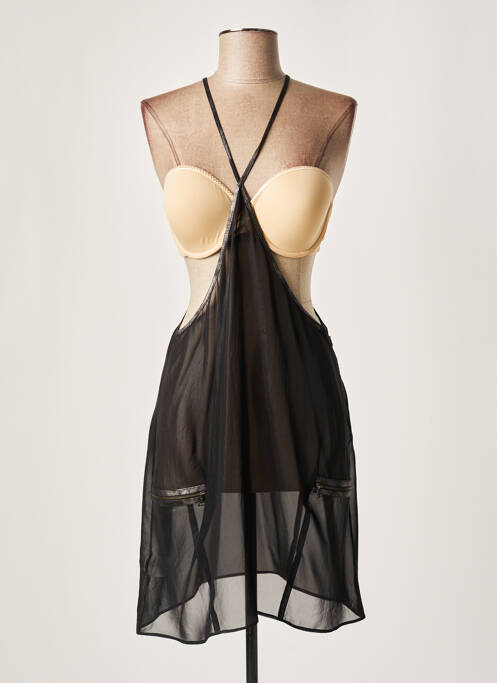 Tunică fără mâneci ușoară și transparentă negru LAUREN VIDAL femme