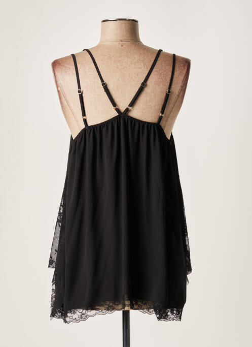 Tunică mâneci lungi guler rotund negru LAUREN VIDAL femme