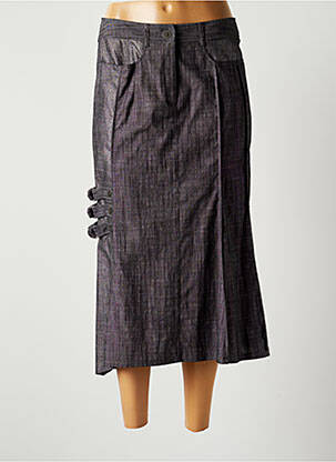 Fustă midi gri LAUREN VIDAL femeie