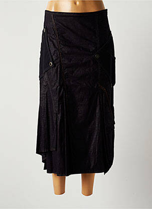 Fustă midi negru LAUREN VIDAL femeie