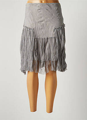 Fustă midi gri LAUREN VIDAL femeie