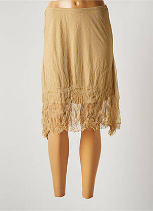 Fustă midi bej LAUREN VIDAL femeie