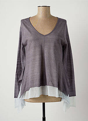 Pulover gri LAUREN VIDAL femeie