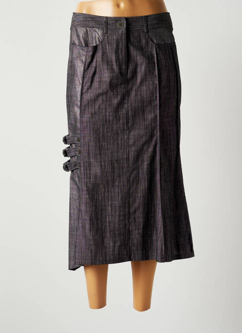 Fustă midi gri LAUREN VIDAL femeie