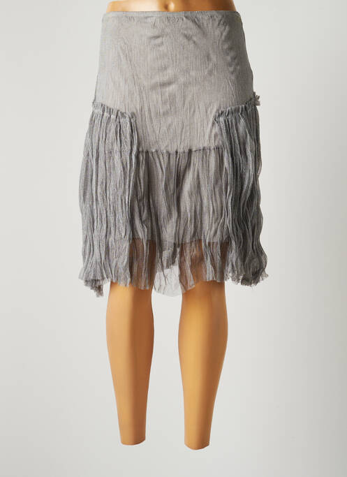 Fustă midi gri LAUREN VIDAL femeie