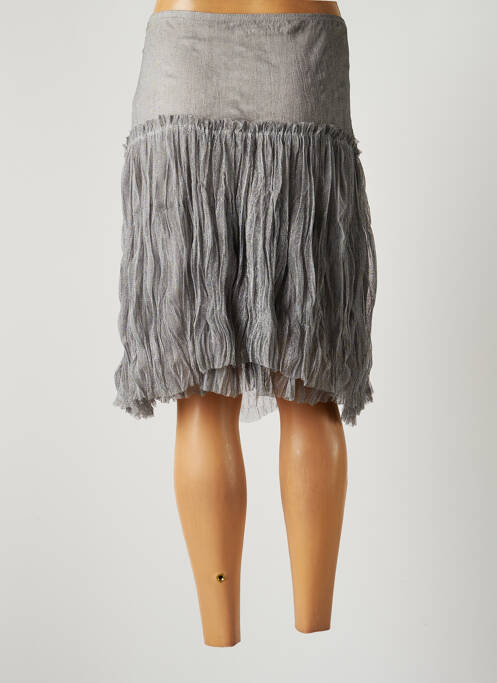 Fustă midi gri LAUREN VIDAL femeie