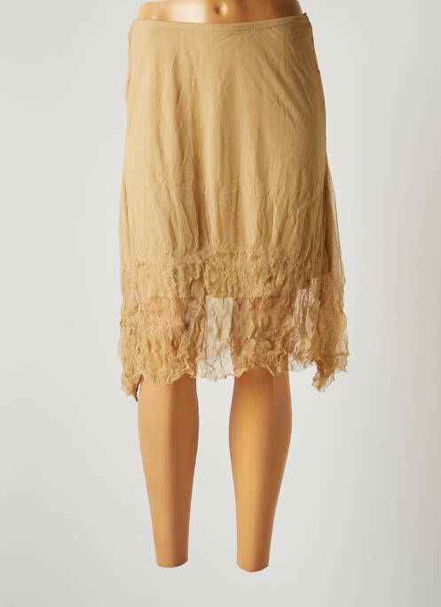 Fustă midi bej LAUREN VIDAL femeie