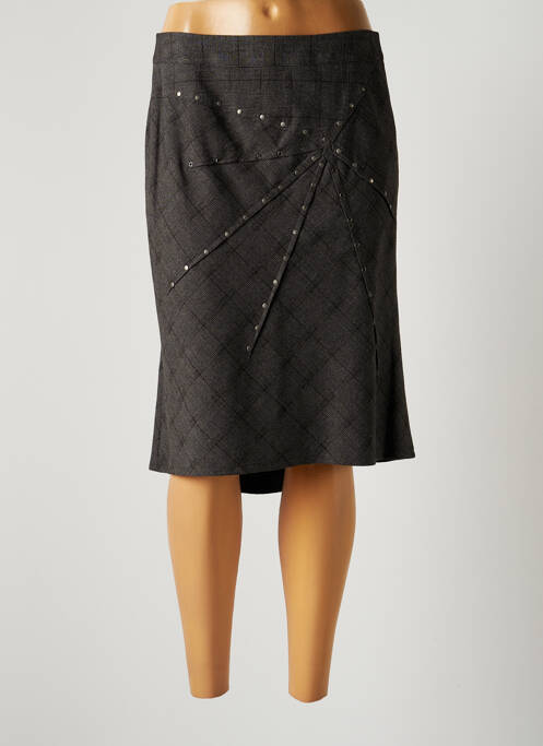 Fustă midi gri LAUREN VIDAL femeie